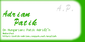 adrian patik business card